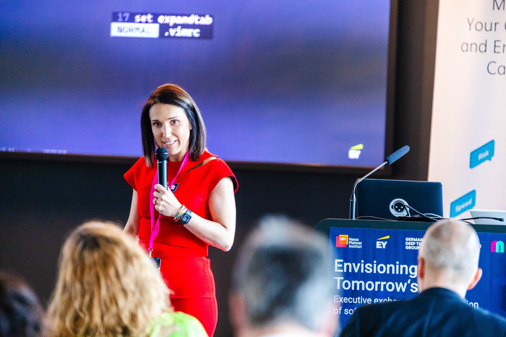 Sally Trivino Giving an Enlightening Presentation